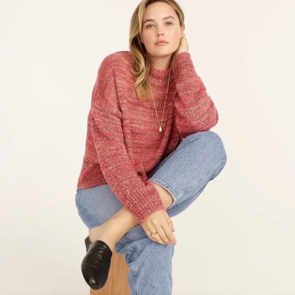 J. Crew Space Dyed Mockneck Sweater